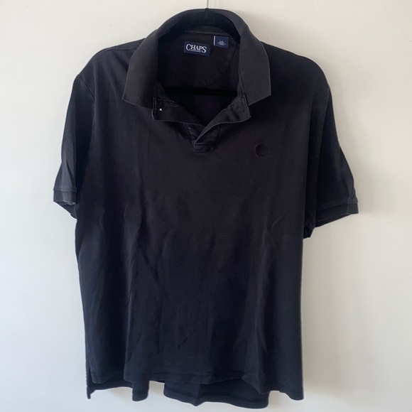 Chaps Black Polo Size Large - Picture 1 of 4